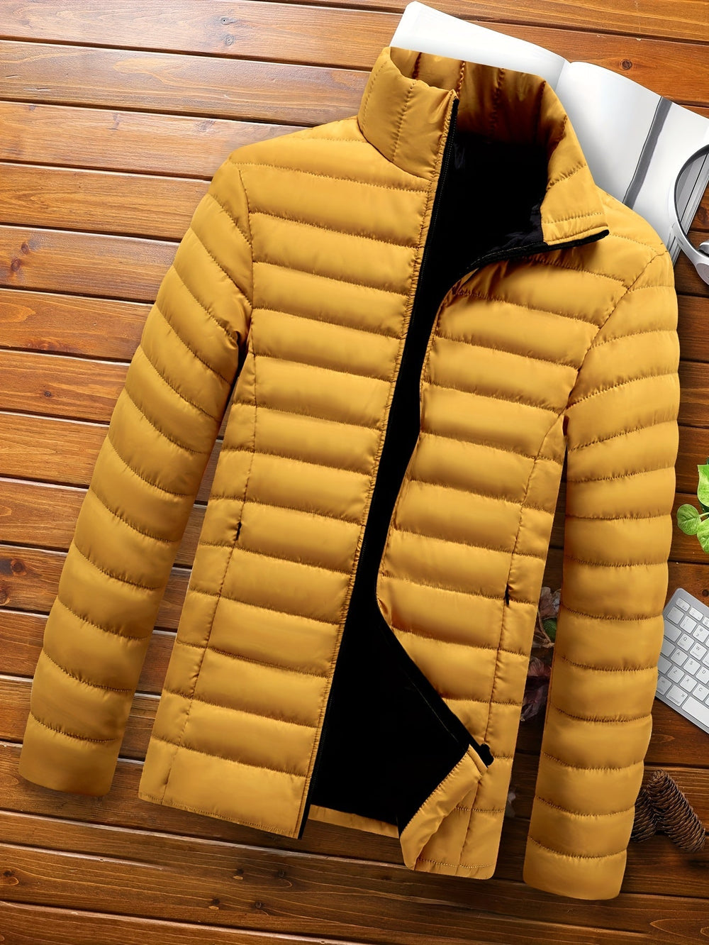 Corvant | Homme Doudoune Légère Col Montant - Mustard - Image 2