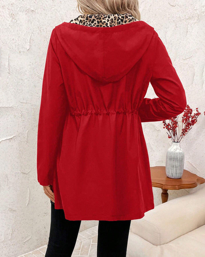 Corvèle | Manteau Réversible Femme Imprimé Léopard - Red - Image 5