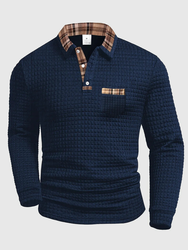 Gervois | Homme Polo Manches Longues Col Carreaux — vue 2