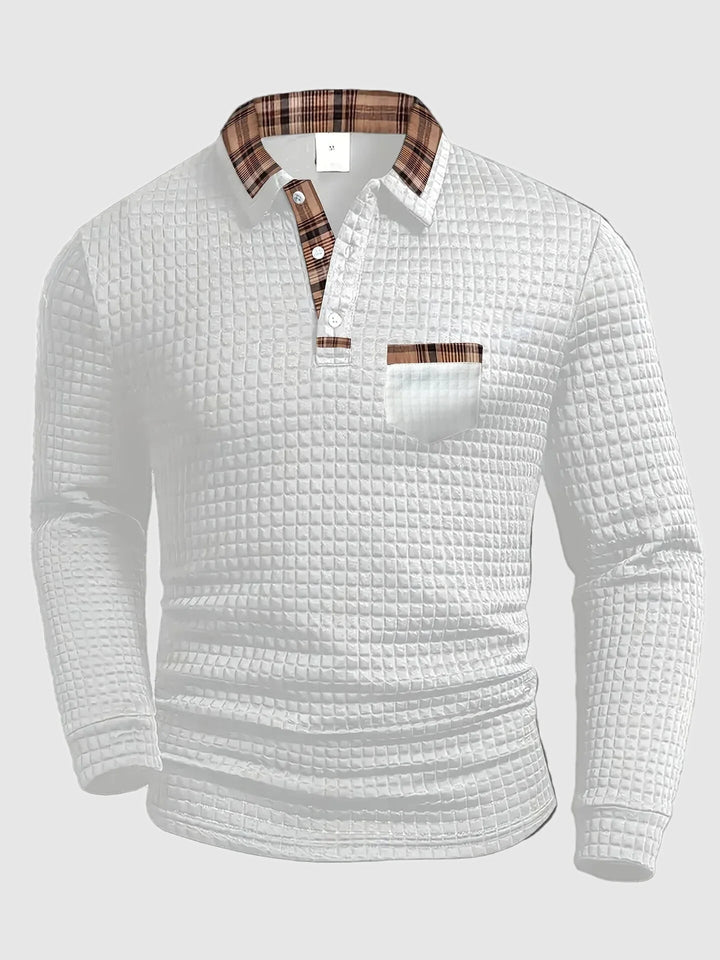 Gervois | Homme Polo Manches Longues Col Carreaux — vue 5
