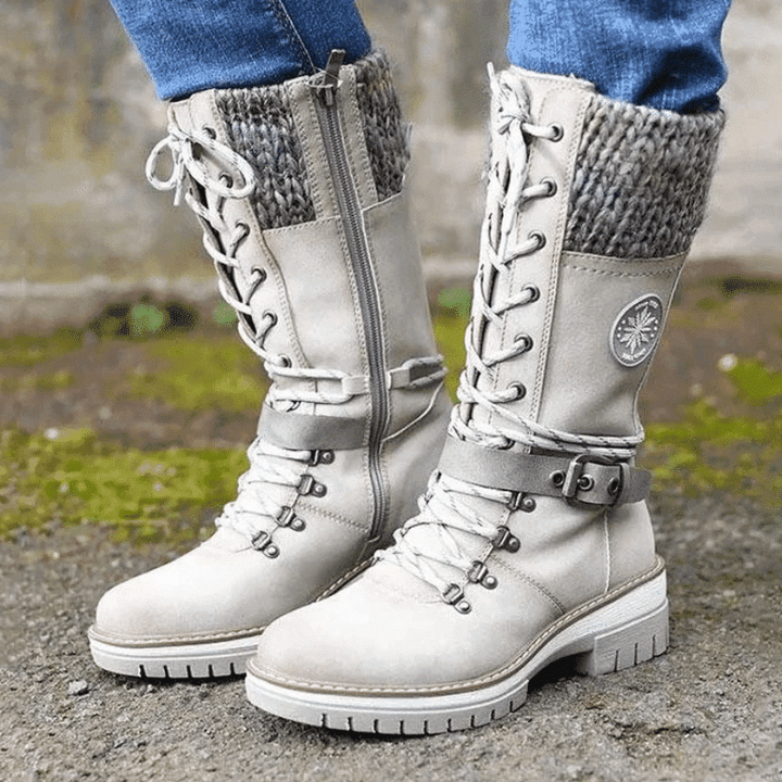 Gréavelle | Femme Bottes Mi-Mollet Lacets Hiver - Image 1