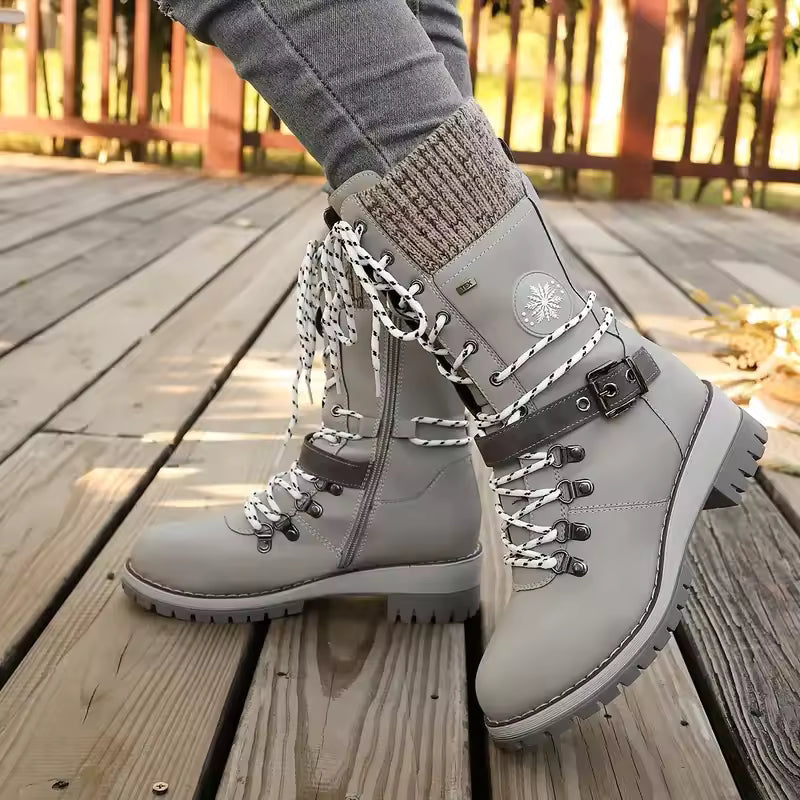 Gréavelle | Femme Bottes Mi-Mollet Lacets Hiver — vue 14