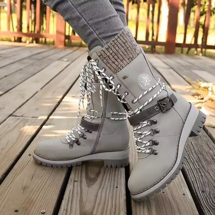 Gréavelle | Femme Bottes Mi-Mollet Lacets Hiver — vue 14