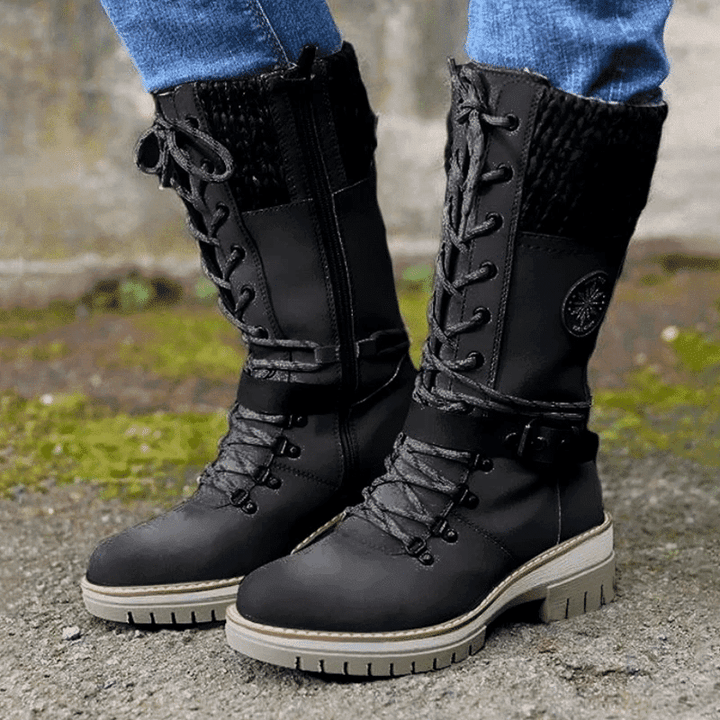 Gréavelle | Femme Bottes Mi-Mollet Lacets Hiver - Image 2