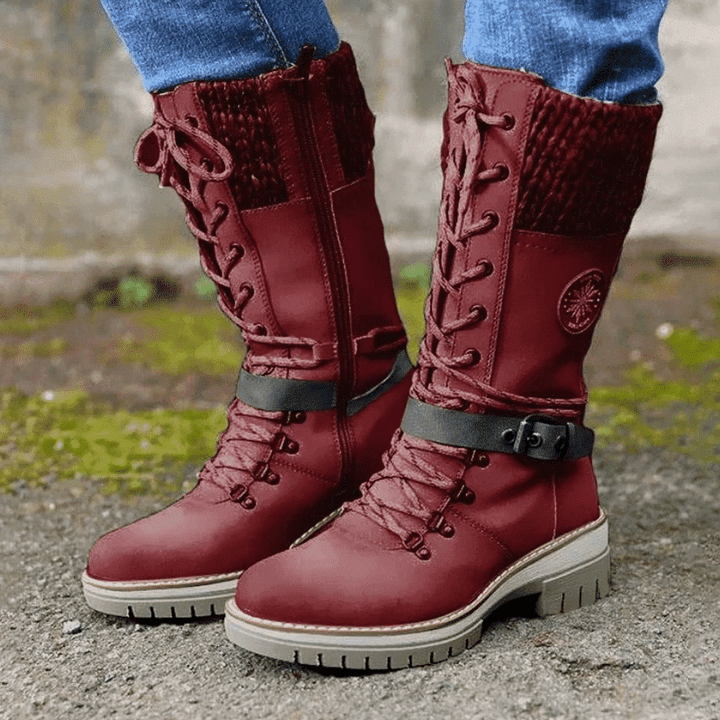 Gréavelle | Femme Bottes Mi-Mollet Lacets Hiver - Image 3