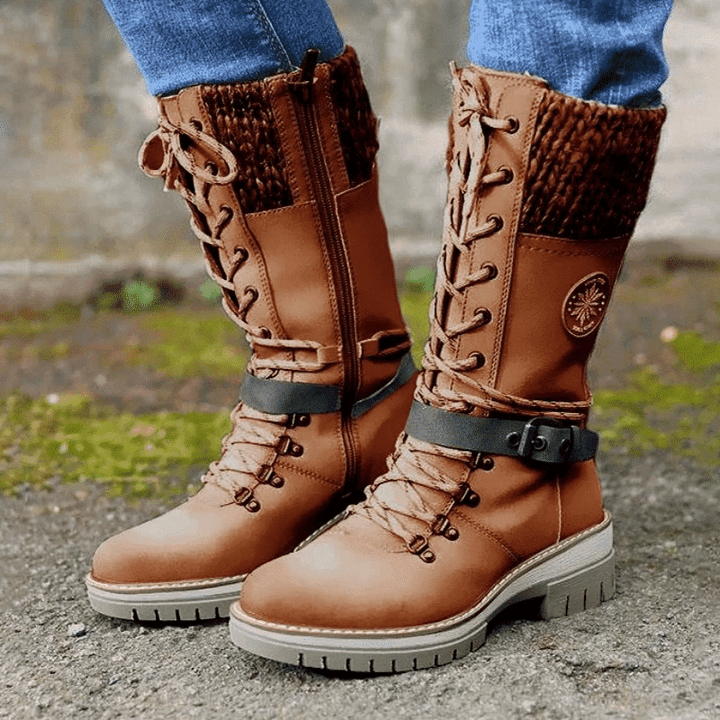 Gréavelle | Femme Bottes Mi-Mollet Lacets Hiver - Image 4