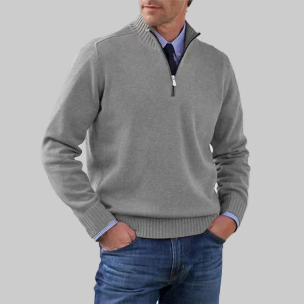 Darvell | Homme Pull Col Zippé Demi-Zip - Image 2