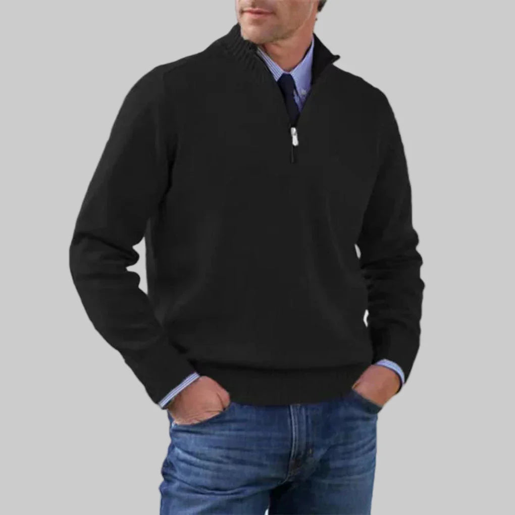 Darvell | Homme Pull Col Zippé Demi-Zip - Image 3
