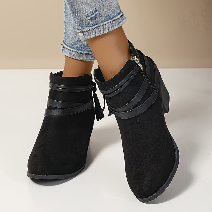 Darvelle | Femme Bottines à Talon Carré Franges - Image 6