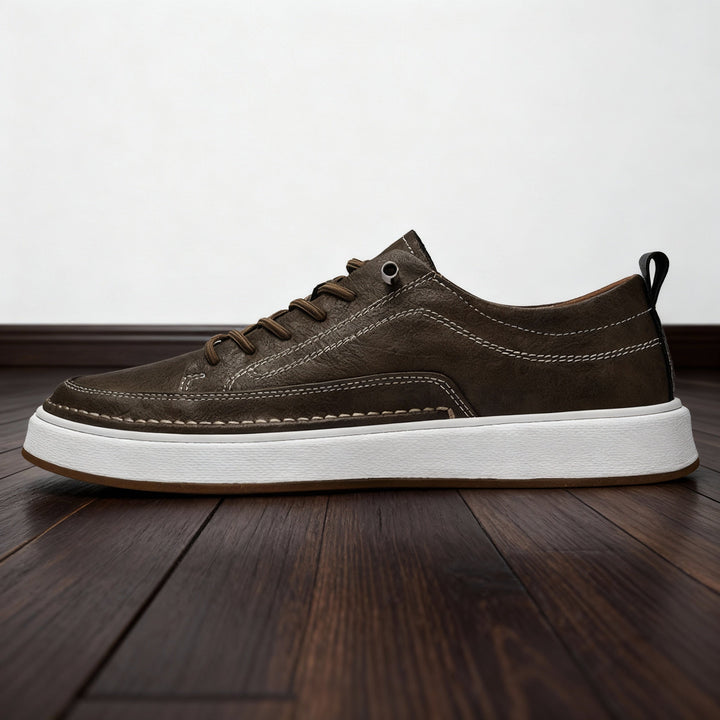 Darvieu | Homme Basket Basse Lacets Cuir - Black - Image 6