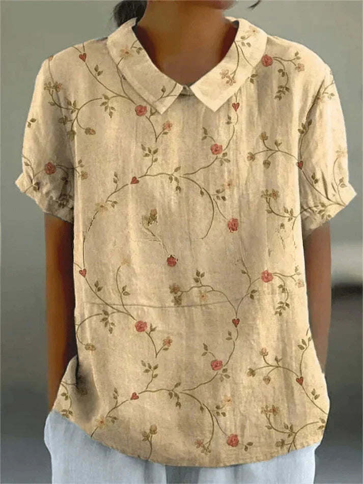 Darvène | Femme Chemisier Fleuri Col Claudine - Image 10