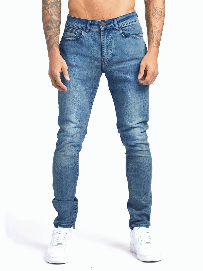 Darvon | Homme Jean Slim Fit Cinq Poches - Blue - Image 2