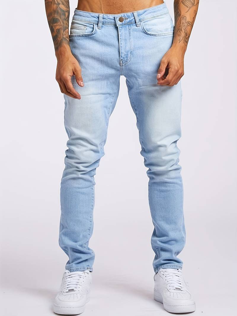 Darvon | Homme Jean Slim Fit Cinq Poches - Blue - Image 5