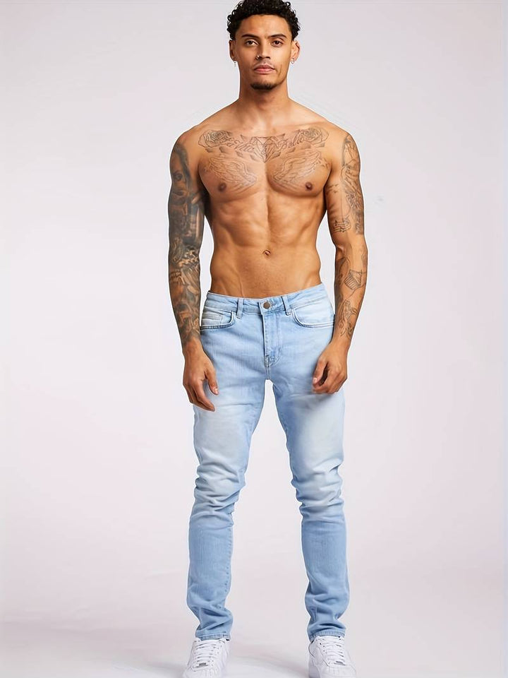Darvon | Homme Jean Slim Fit Cinq Poches - Blue - Image 6
