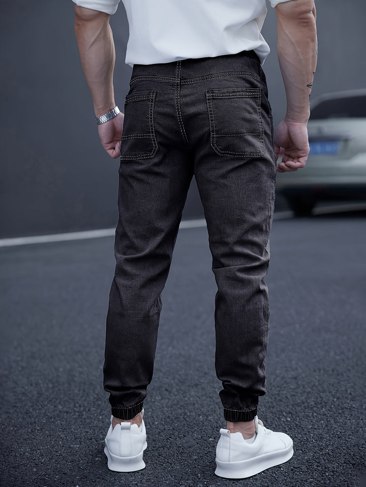 Darvyn | Homme Jean Jogger Taille Élastique - Light Blue - Image 11