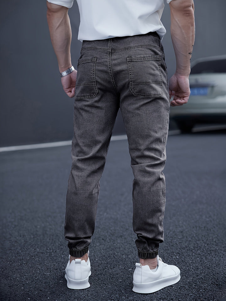 Darvyn | Homme Jean Jogger Taille Élastique - Light Blue - Image 12