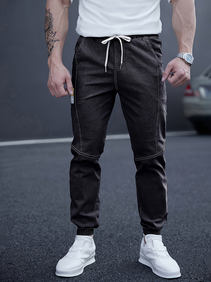 Darvyn | Homme Jean Jogger Taille Élastique - Light Blue - Image 2