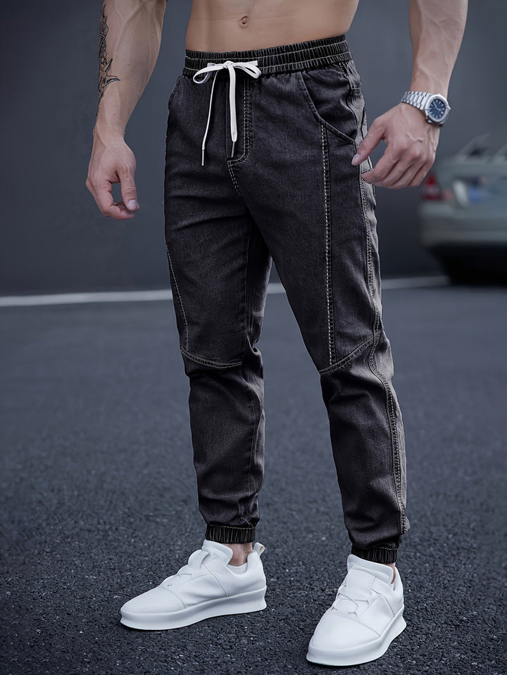 Darvyn | Homme Jean Jogger Taille Élastique - Light Blue - Image 6