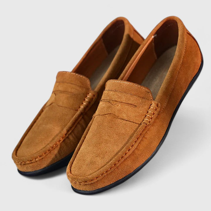 Delvaine | Femme Mocassin Daim Penny Loafer - Royal Blue - Image 12