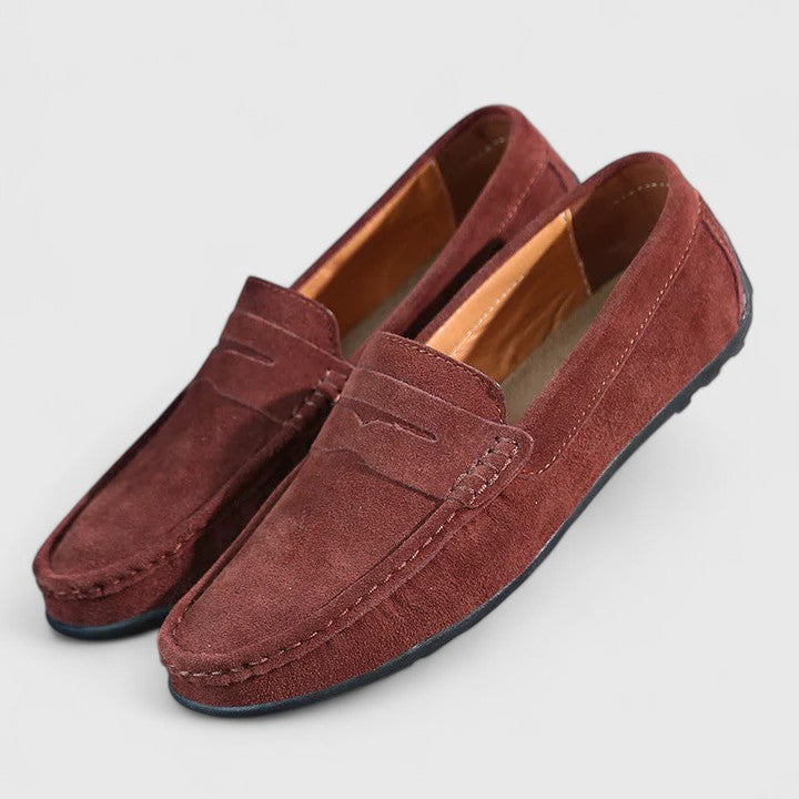 Delvaine | Femme Mocassin Daim Penny Loafer - Royal Blue - Image 4