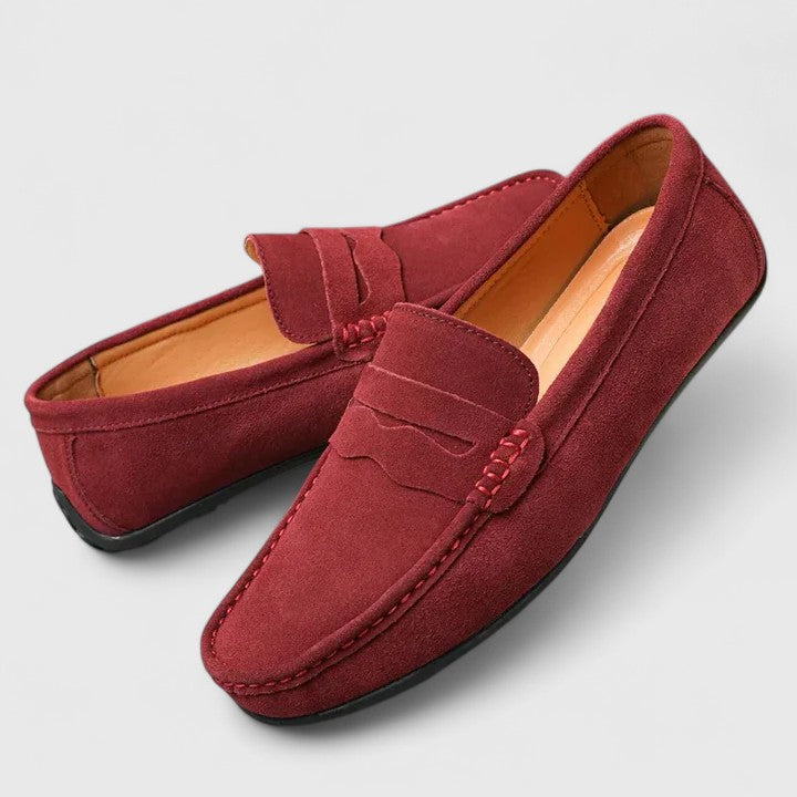Delvaine | Femme Mocassin Daim Penny Loafer - Royal Blue - Image 5