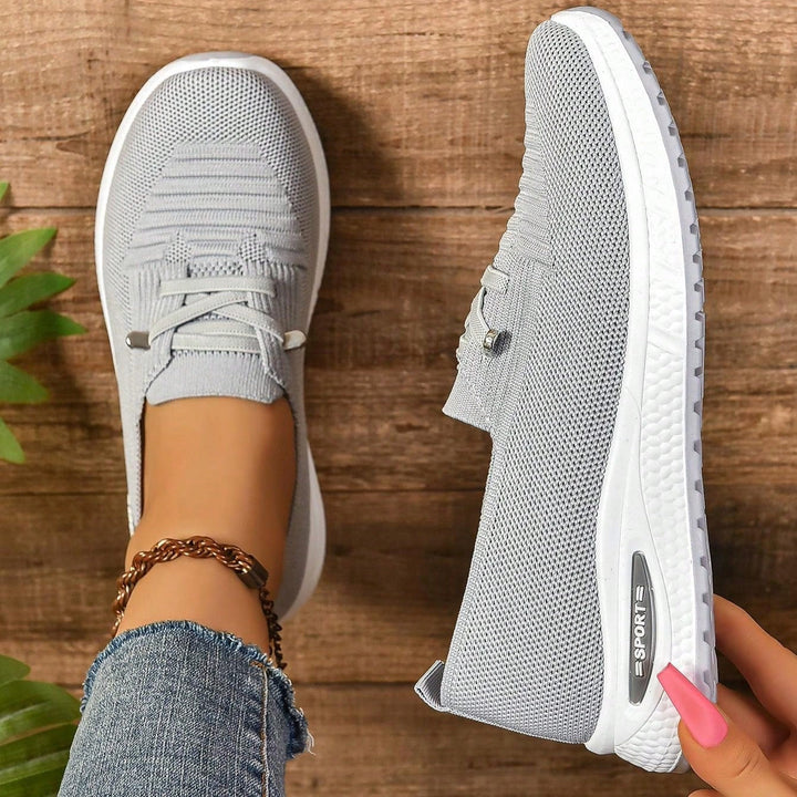 Delvane | Baskets Femme Légères Slip-On Confort - Light Grey - Image 1