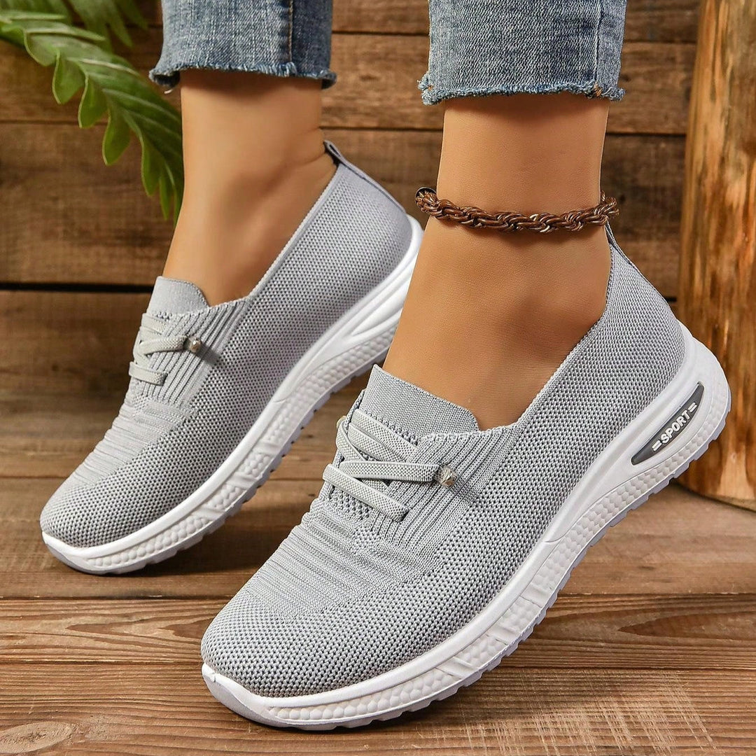 Delvane | Baskets Femme Légères Slip-On Confort - Light Grey - Image 4