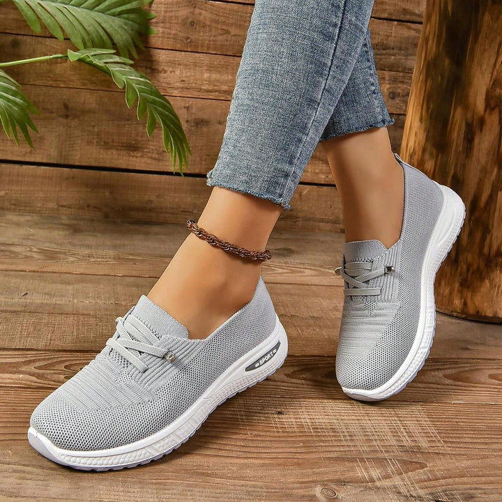 Delvane | Baskets Femme Légères Slip-On Confort - Light Grey - Image 5