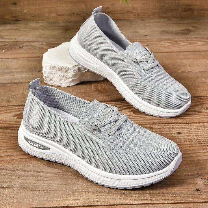 Delvane | Baskets Femme Légères Slip-On Confort - Light Grey - Image 6