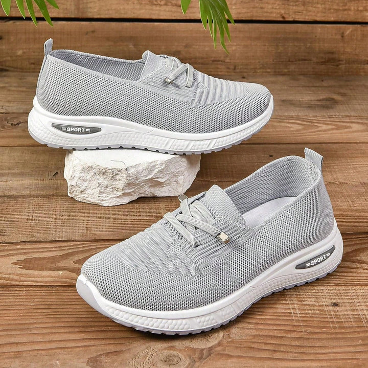 Delvane | Baskets Femme Légères Slip-On Confort - Light Grey - Image 7