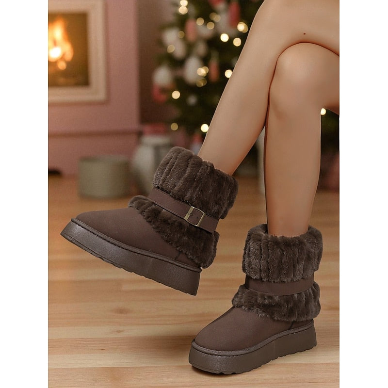 Zolvhène | Femme Bottes de Neige Fourrure Hiver — vue 3