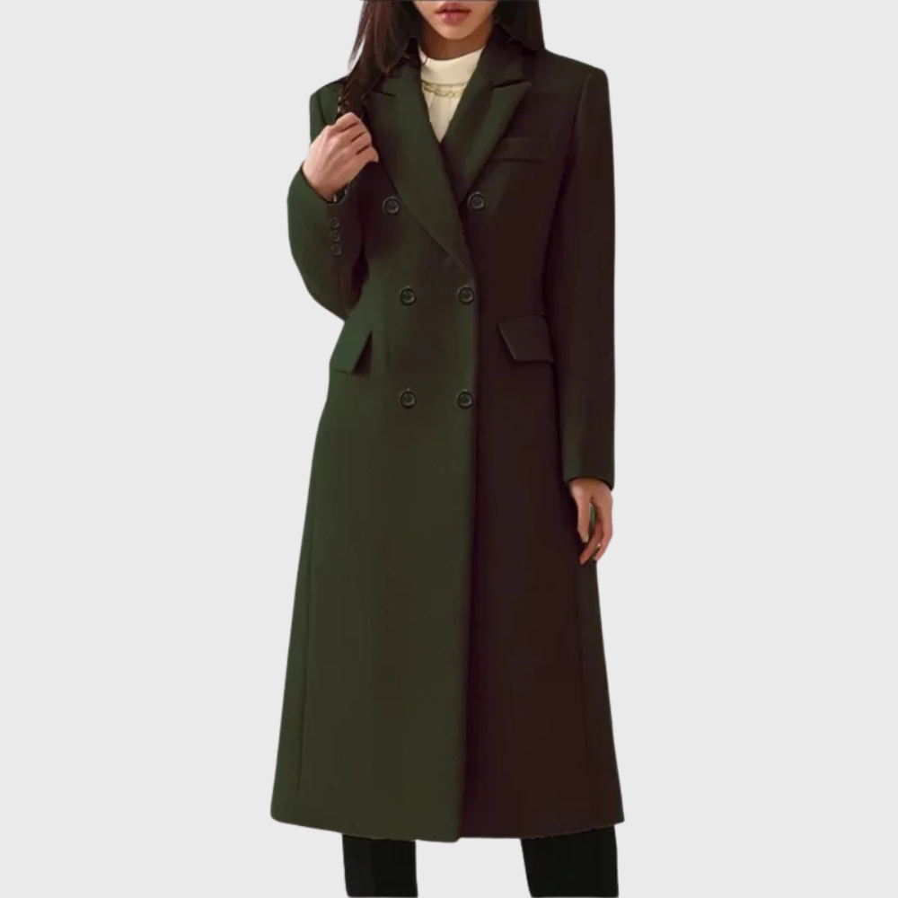 Delvorie | Femme Manteau Long Double Boutonnage - Image 5