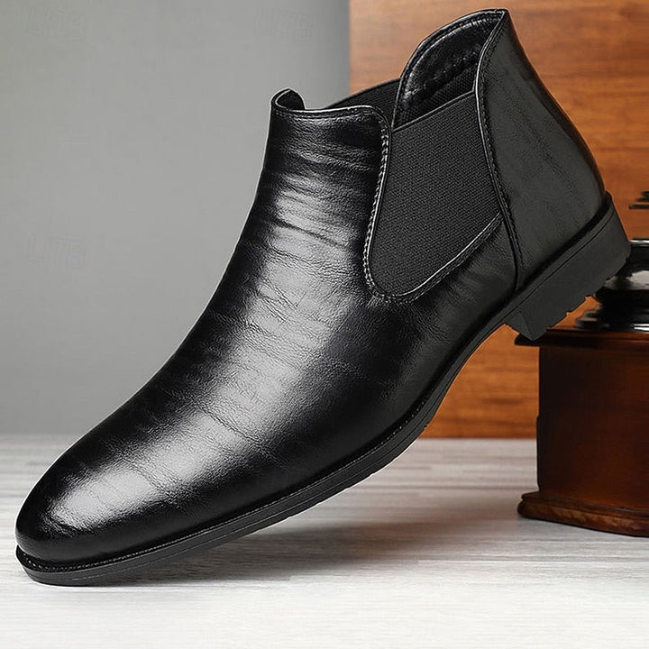 Delvorn | Homme Chelsea Boot Pointu Sans Lacets - Dark Blue - Image 2