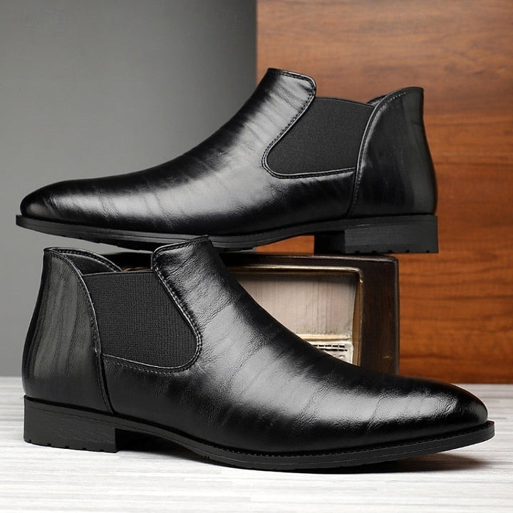 Delvorn | Homme Chelsea Boot Pointu Sans Lacets - Dark Blue - Image 5