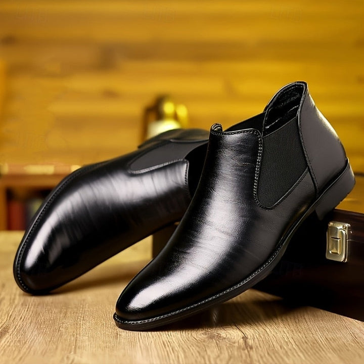 Delvorn | Homme Chelsea Boot Pointu Sans Lacets - Dark Blue - Image 6