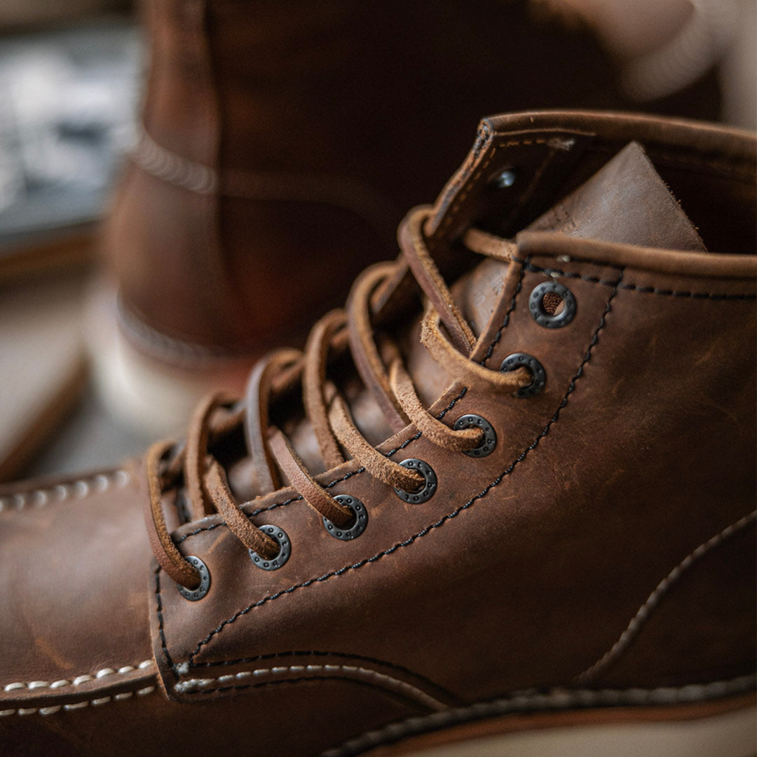 Delvort | Bottines Homme Cuir à Lacets Bout Mocassin - Brown - Image 7