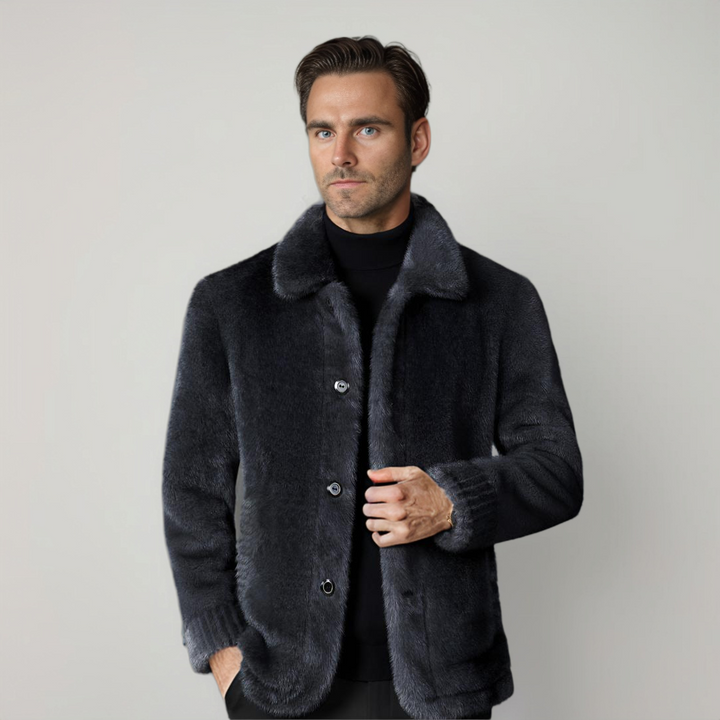 Dolvaine | Homme Manteau Fausse Fourrure Hiver - Brown - Image 3