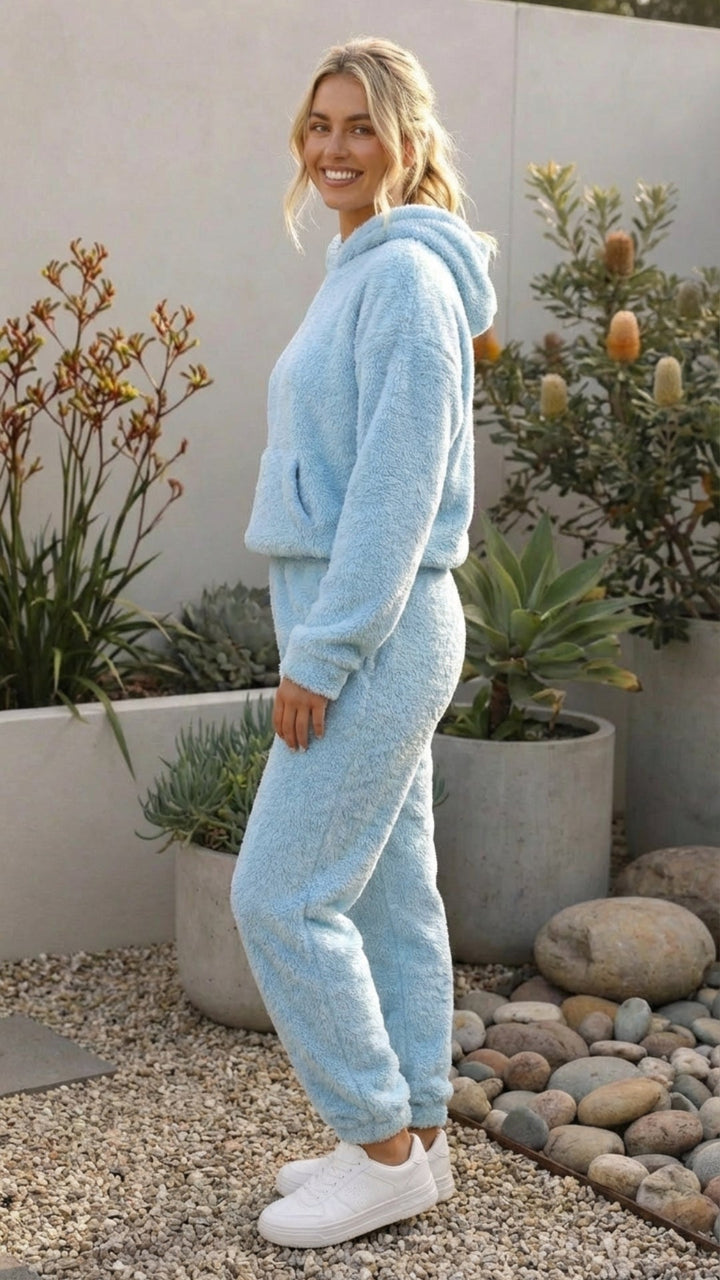 Dorianne | Ensemble Polaire Femme Hoodie et Jogging - Cream - Image 10