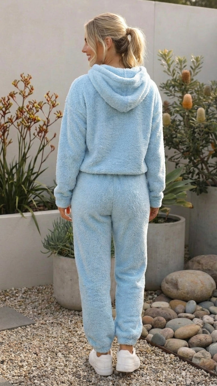 Dorianne | Ensemble Polaire Femme Hoodie et Jogging - Cream - Image 11