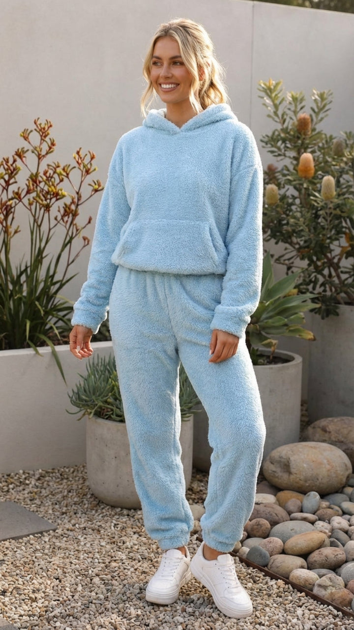 Dorianne | Ensemble Polaire Femme Hoodie et Jogging - Cream - Image 9