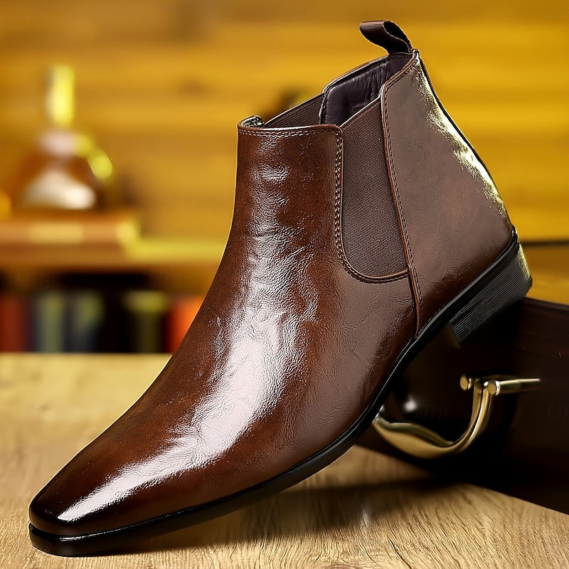 Corvaine | Homme Chelsea Boot Pointu Sans Lacets - Image 1
