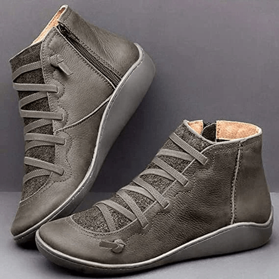 Orvane | Bottines Femme Lacets Croisés en Cuir — vue 4
