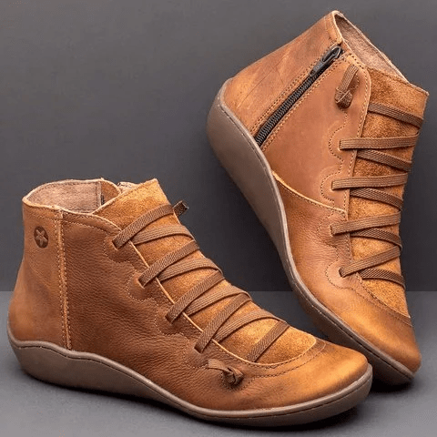 Orvane | Bottines Femme Lacets Croisés en Cuir - Image 1