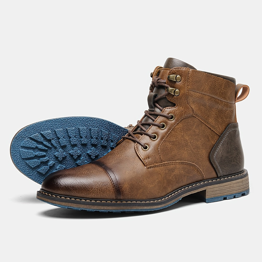 Dravec | Bottines Homme Lacets Cap-Toe Cognac - Camel - Image 11