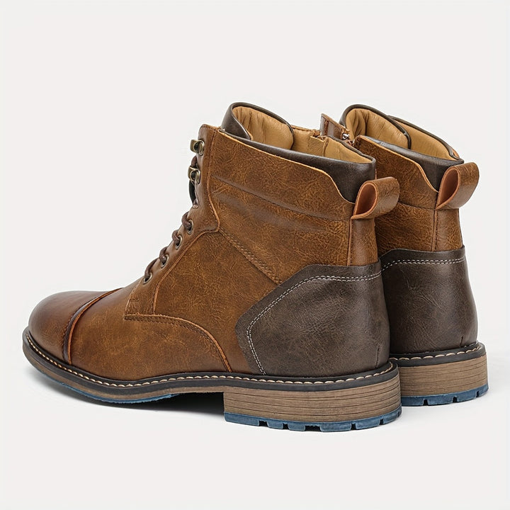 Dravec | Bottines Homme Lacets Cap-Toe Cognac - Camel - Image 7