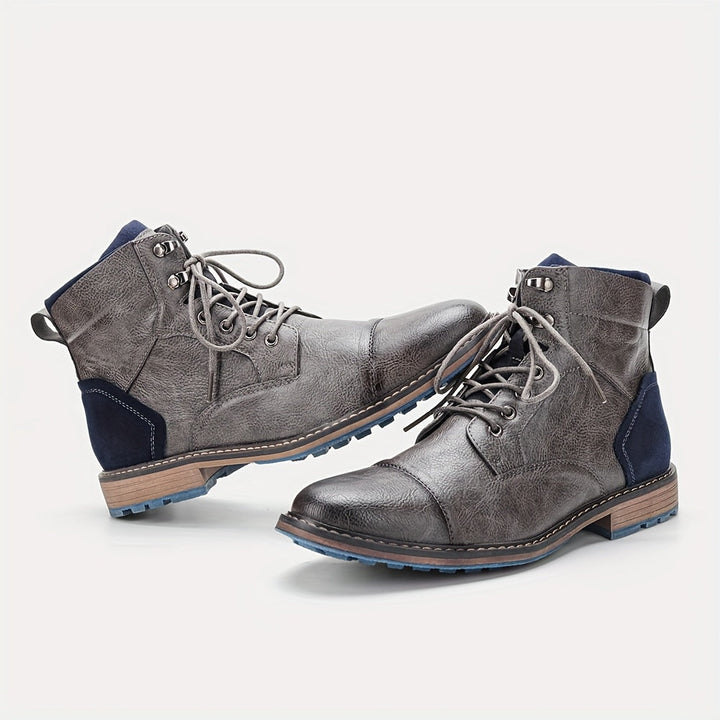 Dravec | Bottines Homme Lacets Cap-Toe Cognac - Camel - Image 8