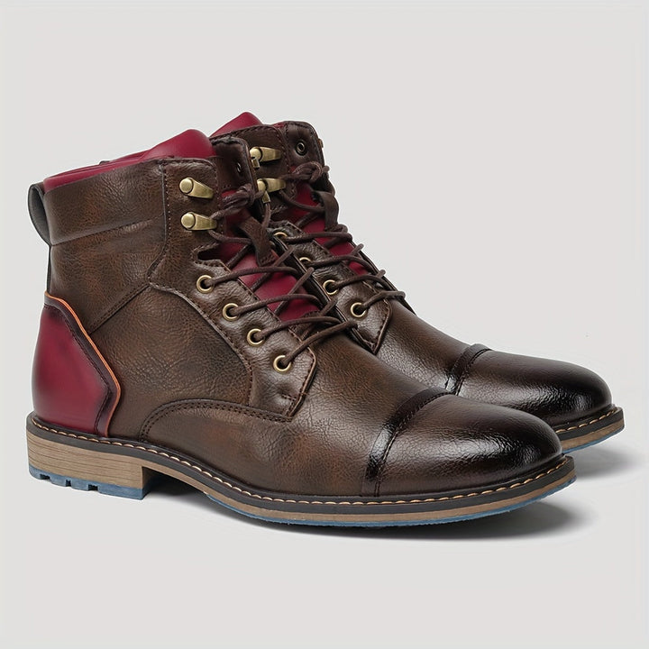 Dravec | Bottines Homme Lacets Cap-Toe Cognac - Camel - Image 9