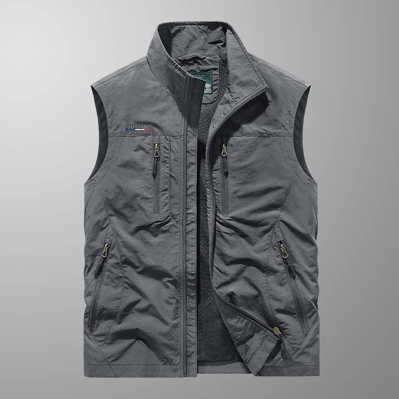 Dravhec | Homme Gilet sans manches zippé col montant - Navy - Image 10