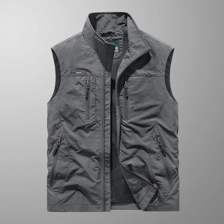 Dravhec | Homme Gilet sans manches zippé col montant - Navy - Image 10