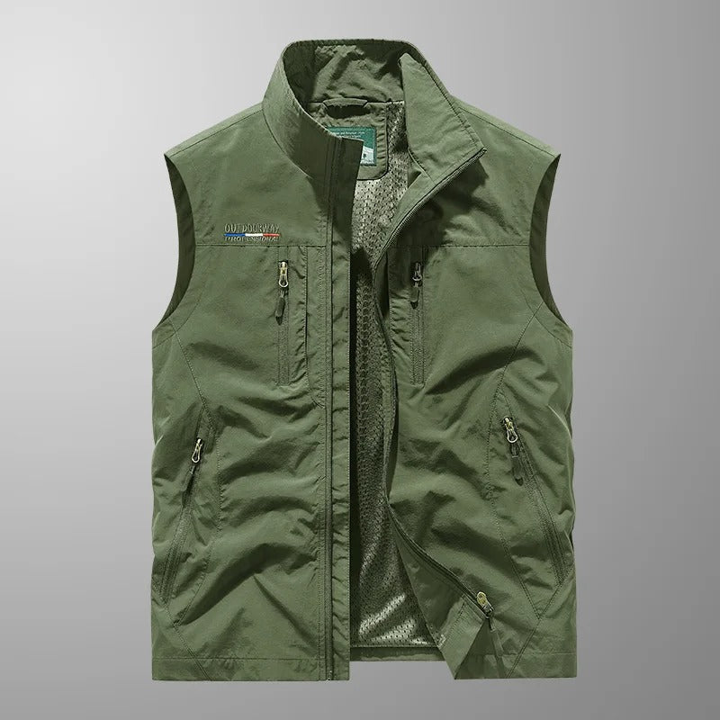 Dravhec | Homme Gilet sans manches zippé col montant - Navy - Image 11
